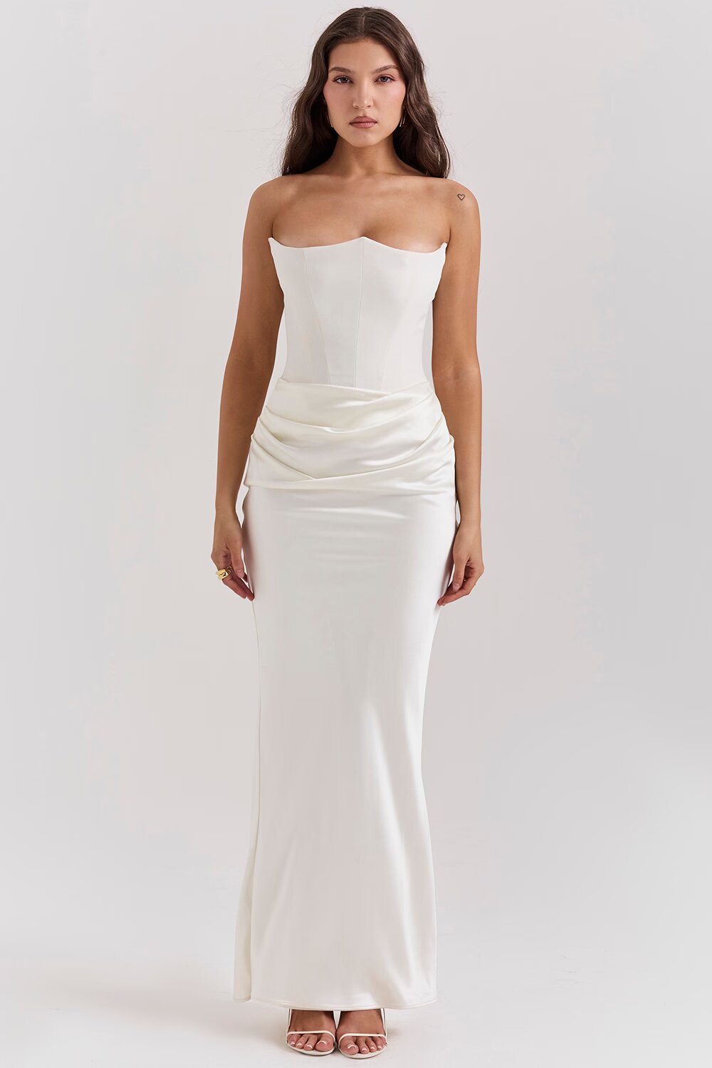 Sincere Corset Maxi Dress - White