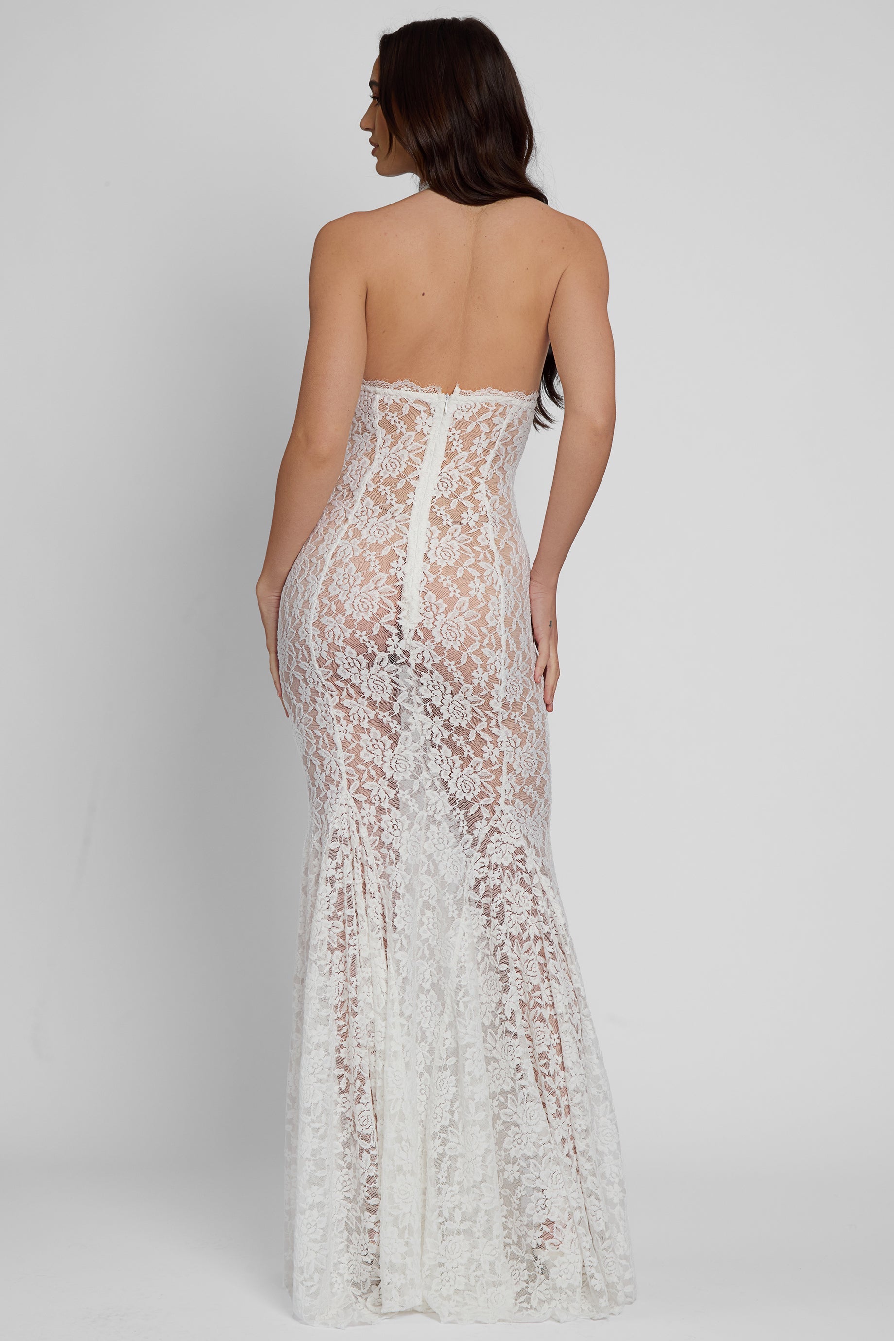 Saltair Lace Bustier Maxi Dress